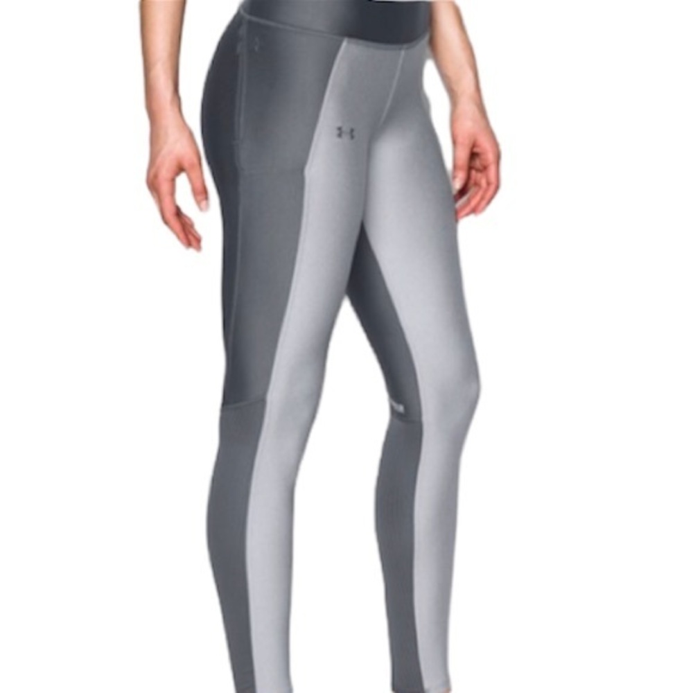 Under Armour Compression Drawstring Two Gray Tones, Pocket  Leggings XL